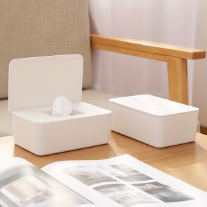 1pc Wet Wipes Storage Box Sealed Wet Tissue Box with Lid Living Room Desktop Wet Wipes Container Plastic Sealed Tissue Box