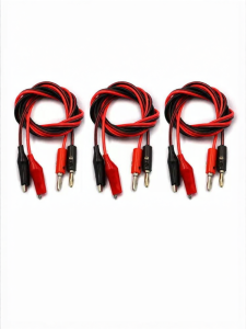 TELESKY | Banana Plug to Alligator Clip Lead Red Black 1m