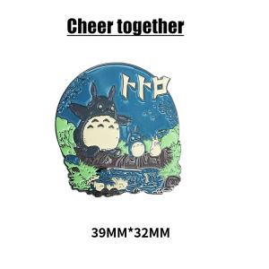 Original Design Metal Button Pin Badge Cartoon Anime Cat Ear Brooch Pin Couple Gifts Outlined Couples Brooch Pins