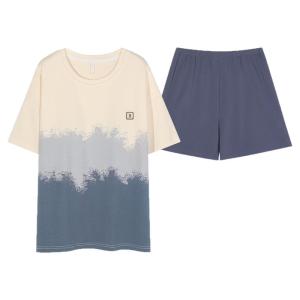 Miiow | Pure Cotton Summer Sleepwear Short Sleeve Shorts Home Leisure Womens Thin Style MiiOW Cat Person Casual Home Clothes Set
