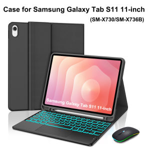 Case for Samsung Galaxy Tab S11 11-inchBluetooth Keyboard Cover for Galaxy S11 SM-X730/X736Bfor Samsung Smart Stand Cover