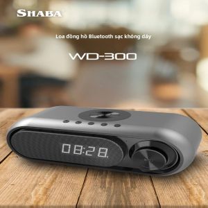 Loa Không Dây Sạc Không Dây WD-300 Bluetooth 5.1 Tích Hợp Đồng Hồ Báo Thức LED Hệ Thống Âm Thanh Di Động Sử Dụng Nguồn USB Có Âm Trầm Bổ Sung