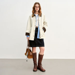 DUSHU | Vintage Cord Adjustable Waist Slimming Windbreaker