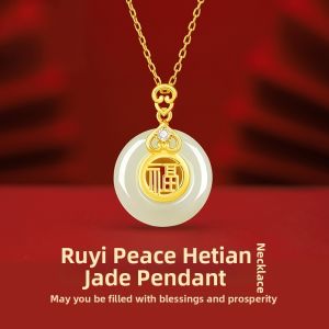 GLTEN | Luck and Prosperity Necklace Silver With Jade Pendant