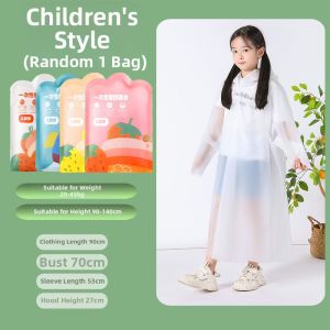 Disposable Waterproof Portable Raincoat Card for Children and Adults