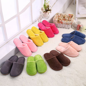 New Plush Indoor Home Warm EVA Cotton Slippers
