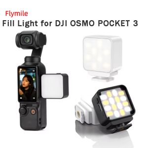Magnetic Fill Light for DJI Pocket 3/Action 5 Pro Vlog Light Mini LED Action Camera Video Fill Light Camera Accessories