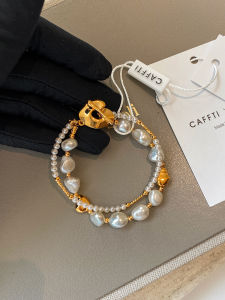 CAFFTI | Natural Freshwater Baroque Pearl Handchain