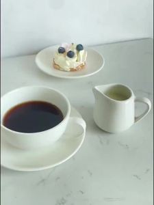 YWDL | YWDL 50/100/220ML Ceramic Milk Jug Espresso Coffee Cream Jugs Kitchen Sauce Cup Serving Pitcher White Heat-resistant Milk Cup