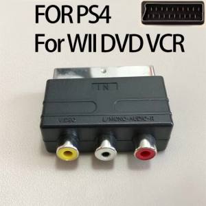 JCD | 21Pin High Quality Scart Male Plug To 3RCA Phono Female AV TV Audio Video Adapter Input For PS4 WII DVD VCR Interface