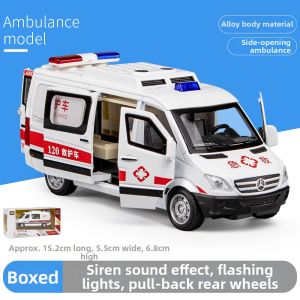 CHIMEI | Light Sound Retractable 1:32 Mercedes-Benz Ambulance Model Toy Car