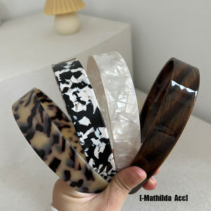 ที่คาดผมสีเสือดาวอะซิเตทเกาหลีที่คาดผมขอบกว้างกันลื่นมีฟันที่คาดผมใส่ออกไปข้างนอกสไตล์ฝรั่งเศสเรียบหรูแมทช์ลุคง่ายแบบใหม่สำหรับผู้หญิง