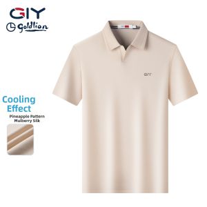 GYgoldlion | Sericin-Infused Mens Short Sleeve Cool T-Shirt