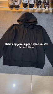 Hoodie Sweater Zipper Pria & Wanita Cream Aromatic Reguler Fit Fleece Tebal Premium Jaket Hodie Resleting Cowok Cewek Distro Keren Ukuran M-XXL COD Bayar Ditempat