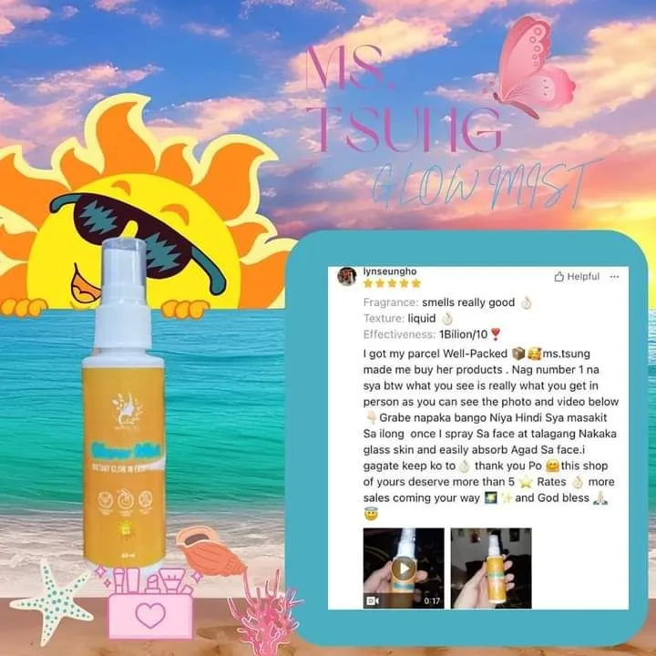 Ms. Tsung Glow Mist 60ml Glow Mist For Oily Skin Travel Size