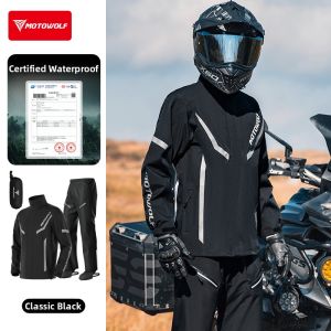 Motowolf | Waterproof Breathable Rain Jacket and Pants Set for Motorcyclists