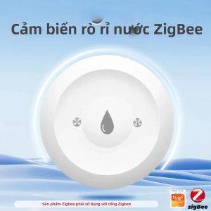 Cảm Biến Rò Rỉ Nước Nhà Thông Minh ZigBee Tuya Báo Động Phát Hiện Ngập Lụt Bảo Vệ Chống Tràn Tương Thích Với Alexa Và Google Assistant