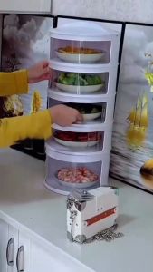 TMALL 💥ถูกที่สุด💥 ชั้นเก็บอาหาร คอนโดเก็บอาหาร ฝาครอบ 1/2/3/4/5/6 ชั้น เก็บอุณหภูมิ ป้องกันเชื้อโรคแมลง ถนอมอาหาร พร้อมส่ง  HX616(พร้อมส่ง)