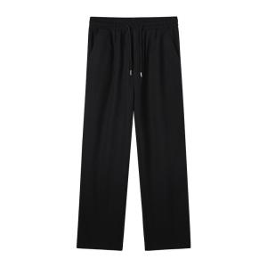 Pure Cotton Work Trousers Mens Autumn Winter Thickened Fleece Casual Straight Leg Long Pants Youthful Vitality Style Cotton