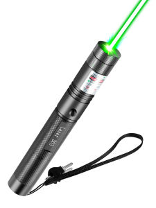High-Powered Green Laser Pointer with Long Range Light for Physics Experiments Star Pattern Pointing and Driving School Demonstrations