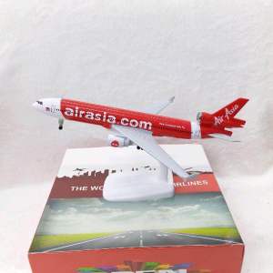 Air Asia MD-11 Model Airplane Diecast Aircraft Detailed Replica of AirAsia.com Livery with Landing Gear for Collectors and Aviation Enthusiasts