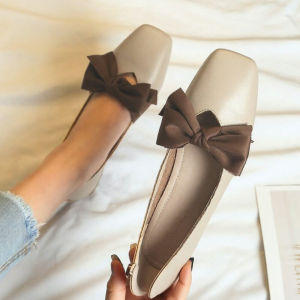 MIFEI | Soft Leather Butterfly Bow Mary Jane Flats Large Size 41 to 43