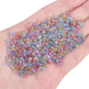 10G 3Mm Chất Lượng Cao Bên Trong Nhuộm Màu Sắc hạt thủy tinh nhỏ Séc Vòng miếng đệm lỏng Hạt thủy tinh Cho Vòng tay tự làm trang sức Làm Vòng Cổ Hàng May Mặc May Nguồn Cung Cấp