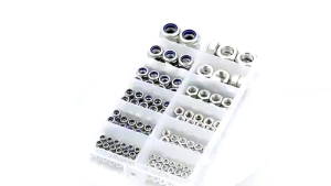 【Fast Shipping】175PCS Locknuts Hex Nuts Assortment Kit M3 M4 M5 M6 M8 M10 Original Assorted Metric Nylon Insert Lock Nut Set Stainless Steel