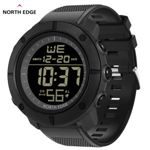 NORTH EDGE | Đồng Hồ Nam NORTH EDGE TANK Kỹ Thuật Số Chống Nước 50M Với Đèn Nền EL Dây Đeo Silicon Báo Thức Hiển Thị Giờ Phát Sáng Thể Thao Ngoài Trời