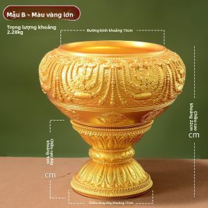 OSITE | Bát hoa chạm khắc đựng nước thờ cúng bằng nhựa
