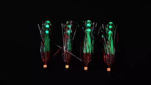 Ackibbik 12pcs Glow Squid Jig Hook Squid Umbrella Hook Saltwater Cuttlefish Fishing Accessories Shrimp Fishing Lures