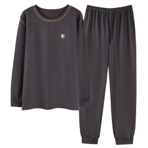 Bộ đồ ngủ nam MiiOW làm bằng vải cotton dài tay giản dị mặc ngoài được