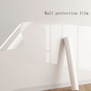 Transparent and detachable anti oil contact protective film wall sticker kitchen bedroom wall electrostatic wallpaper