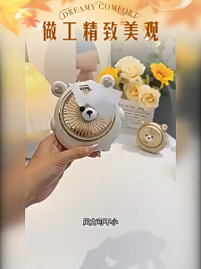 Aqrau 【50%OFF】พัดลมตั้งโต๊ะใหม่พัดลมตั้งโต๊ะสุนัขน้อยน่ารักลมแรงสุดๆเครื่องมือทำความเย็นฤดูร้อนชาร์จ USB สำนักงานโรงเรียนนักเรียนของขวัญวันเกิดของขวัญวันหยุด