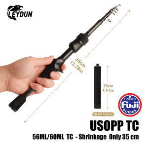LEYDUN 26 New USOPP TC Telescopic Fishing Rods 56ML 60ML 7+1 Sections FUJI Guide Ultra Short Casting Travel Rod