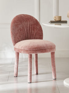 Luxurious French Style Dining Chair Designer Sofa Velvet Fabric Adult Non-Rotatable Customizable High End Meal Chair Makeup Chair