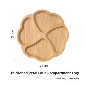 Wooden Bamboo Tray Rectangular Japanese Style Home Use BBQ Plate Bread Steak Wood Plate Tea Tray Rustic Country Style Platter