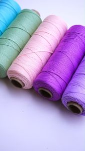(Màu mới 78 màu) Sợi dệt trơn Craft Yarn 2mm lõi giấy cuộn 125g