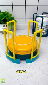 Tempat Mangkok Wadah Rak Susun Pengering Mangkok Multifungsi