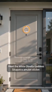 White Umbrella Goddess Window Sticker(1 PIECES)