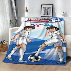 Bandai | Cartoon C-Captain T-Tsubasa Anime 3D Flannel Blanket Soft Throw Blanket Art For Home Decor Bedroom Bed Sofa Picnic Fans Gift