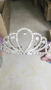 Fashion Silver Color Rhinestone Crown Bridal Wedding Tiara Sparkling Crystal Queen Headwear Women Party Hair Accessories
