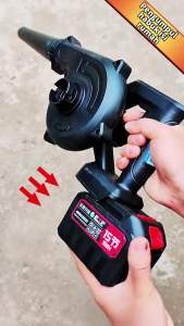 【Ready Stock】Leaf Blower Cordless 24V Handheld Leaf Blower with 2 Batteries Charger  Powerful Electric Leaf Vacuum for Lawn Patio Deck and Garage