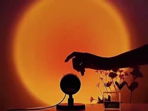 5 Colors In 1 Sunset Lamp Projection Lights with Remote Control Night Light 360° Rotation Rainbow Lights 4 Modes Setting for Photography/Selfie/ Party/Home/Living Room/Bedroom Decor Gifts for Women