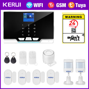 Kerui | KERUI G20 WIFI + GSM Home Alarm System Tuya Smart Wireless Burglar Alarm Home Security System Door Window Sensor Motion Sensor