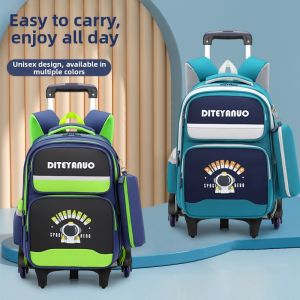 Durable Portable Waterproof School Backpack with Wheels