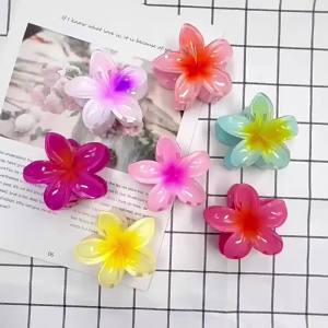 Kẹp tóc hoa sứ hoa ly kẹp càng cua đẹp cho nữ đẹp hottrend nhiều màu sắc phong cách Hawaii cặp búi tóc cute FELAA