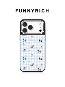 Funnyrich Dog Earphone Case Magnetic Absorption Female Style Protection for  15Plus 16ProMax 17Promax Cute Pet Cartoon Cover