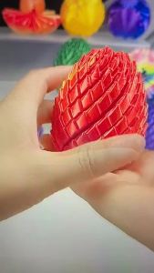 3D Printing Dragon Egg Stress Relief Model Deformable Twist Egg Creative Stress-Relief Gadget Desk Ornament /Gift Toy Decor