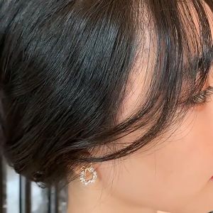 ANTING KOREA TUSUK TITANIUM ANTING WANITA GIWANG ANTI KARAT MUTIARA RETRO AKESORIS PERHIASAN ANT46